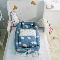 Для совместного сна кровать переносная детская кроватка 95*50*15 см (37*19 * 6in) 3 шт./компл. детская дорожная раскладная кровать для ухода за