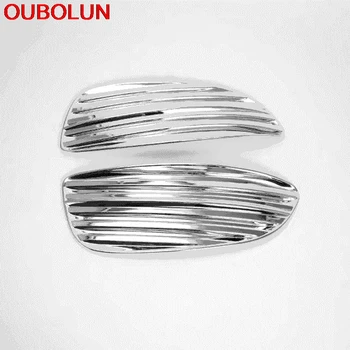 

OUBOLUN 2Pcs For Mercedes-Benz V Class W447 2014 2015 2016 Exterior Front Fog Light Bezel Lid Cover Car Accessories Trim