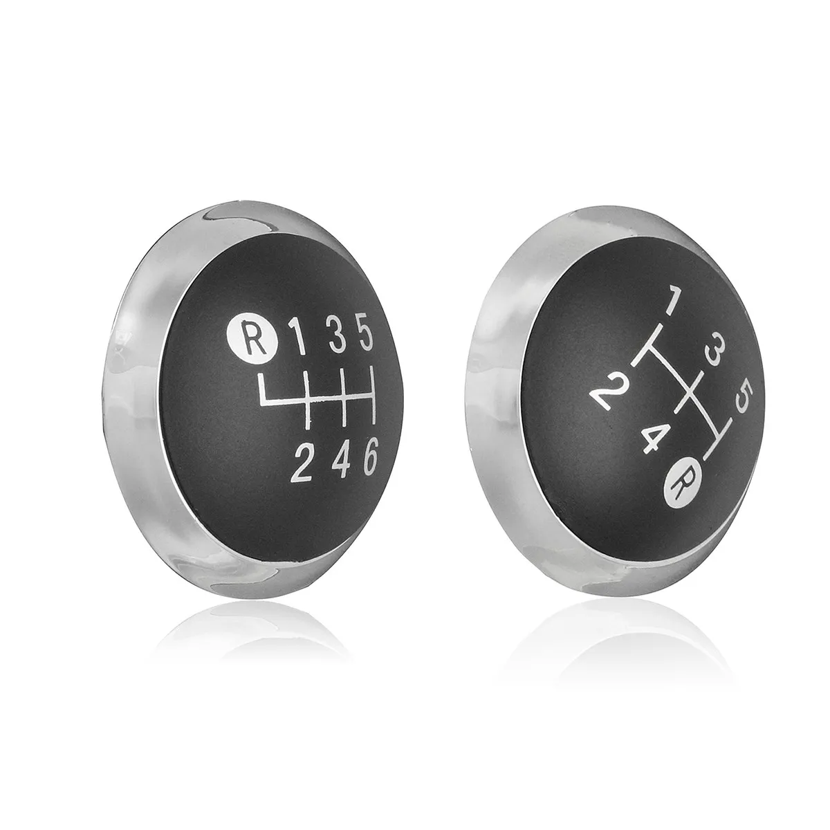 

5 Speed 6 Speed Black Gear Shift Knob Chrome Cap Cover Top For Toyota Avensis 33624-09010