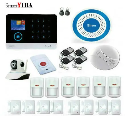 SmartYIBA Russian English Spanish Dutch Voice WiFi 3G Intruder Alarm System Android IOS App Smart Home Security Video IP Camera SmartYIBA Russian English Spanish Dutch Voice WiFi 3G Intruder Alarm System Android IOS App Smart Home Security Video IP Camera