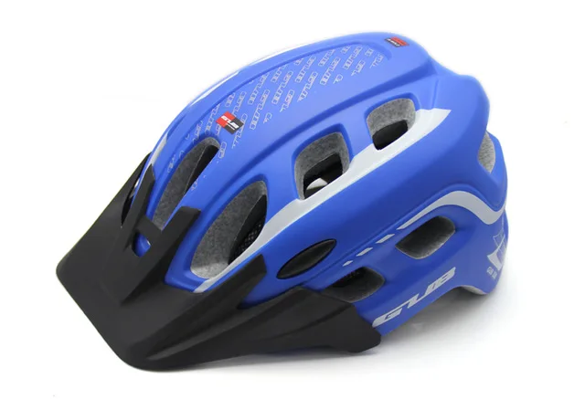 В форме велосипедный шлем Casco Ciclismo PC+ EPS велосипедные горные шлемы с козырьком для мужчин и женщин Безопасность MTB шлем Vtt Кепка - Цвет: blue