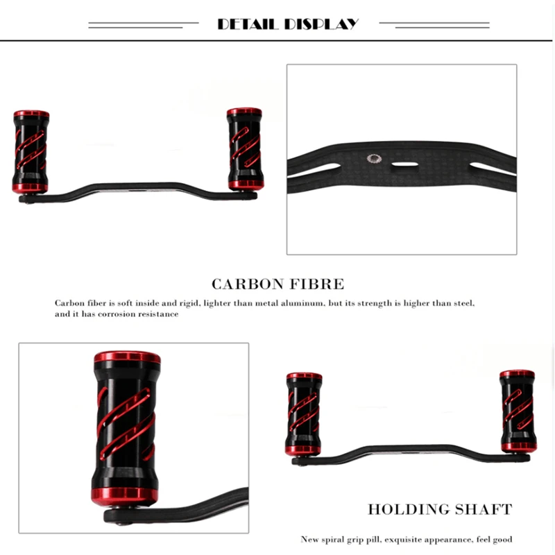 7*4 мм 8*5 мм углеродного волокна Рыболовная катушка ручка ЧПУ ручки для Baitcasting Рыболовная катушка коромысло Катушка для спиннинга ручка аксессуары