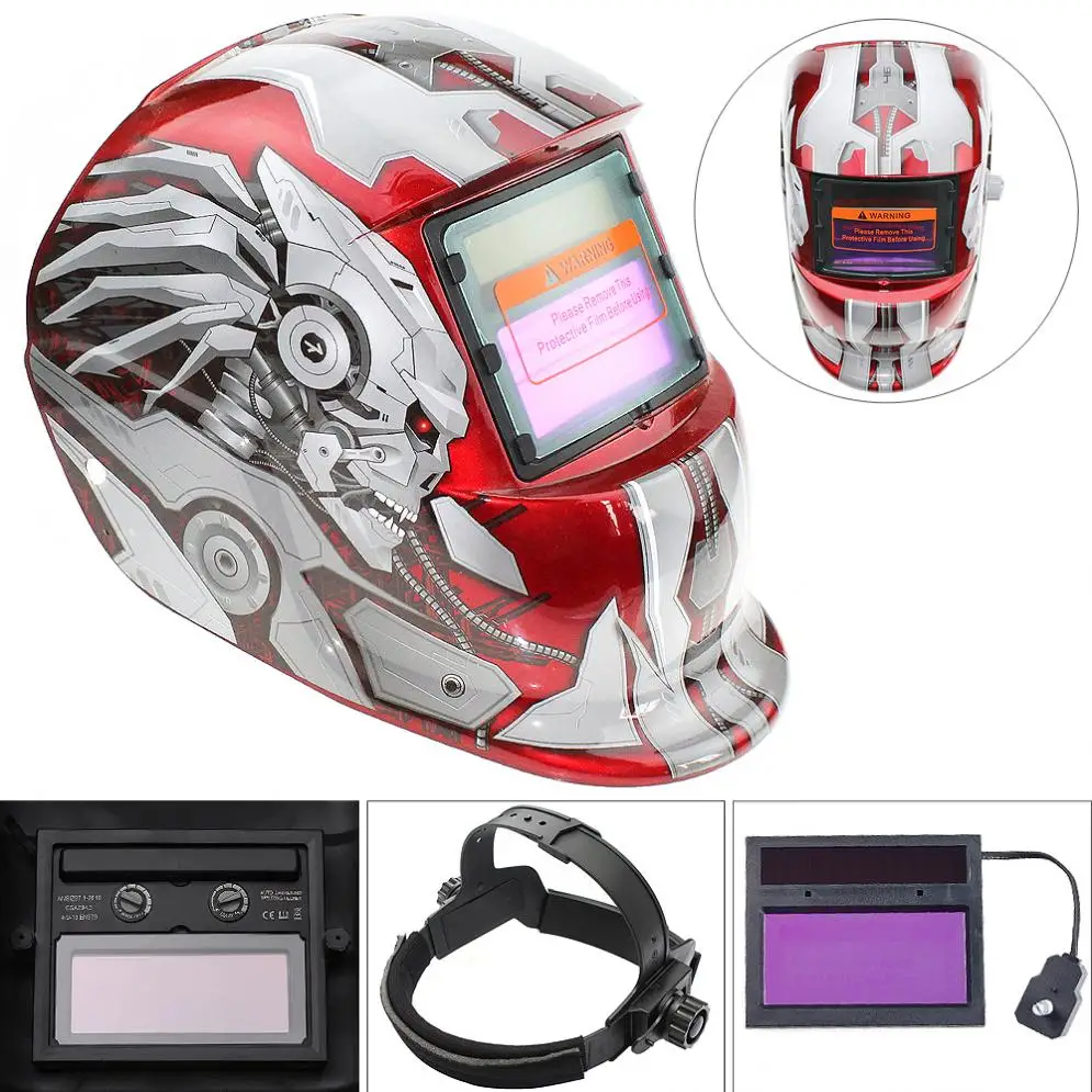 

New Red-transformers Adjust Solar Auto Darkening TIG MIG Grinding Welding Helmets / Face Mask / Electric Welding Mask / Weld Cap