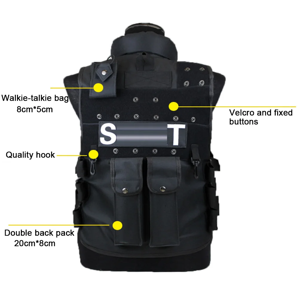 Man's Outdoor Tactical Vests Black Bulletproof Tactical Vest Outdoor CS Vest Swat Protective Equipment