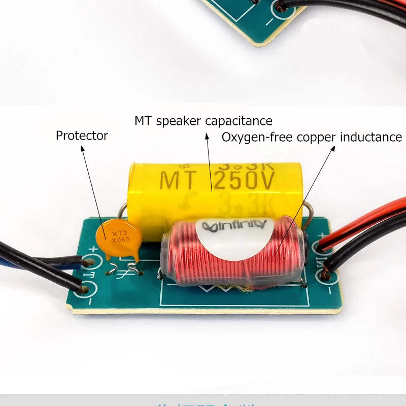 LEORY WEAH-T4 Home Speaker DIY 40W Pure Treble Frequency Divider for 4-6 ohm 2-5 inch Subwoofer Speaker 50x25mm