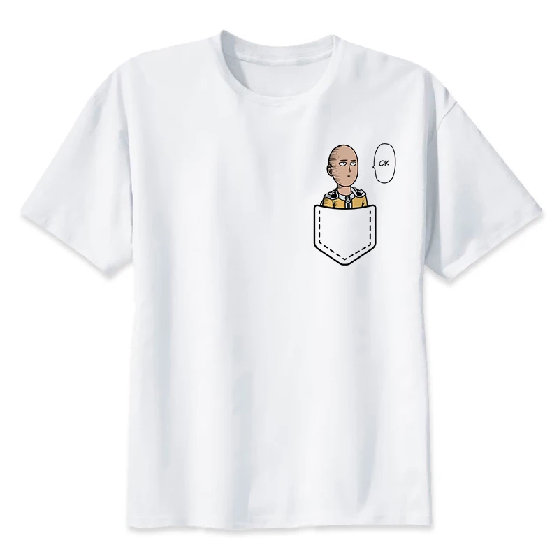 Мужская футболка one punch man saitama летняя с забавным принтом японского аниме модные