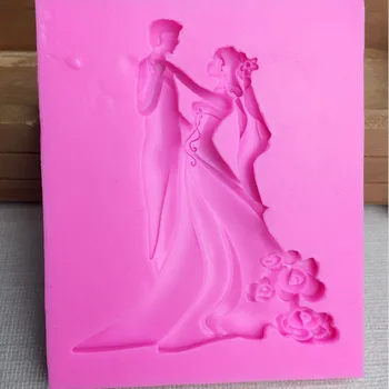 

1 Piece New Bride Groom Dance Fondant Silicone Molds Cake Decorating Tool Sugarcraft Chocolate Wedding Design Gumpaste Mold H579