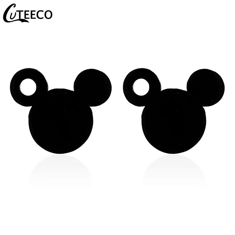 AJ0001-8 CUTEECO Роскошные циркониевые серьги-гвоздики с Микки и Минни, Кристальные брендовые серьги для женщин, детей, девочек, модные ювелирные изделия, подарок - Окраска металла: AJ0001-8