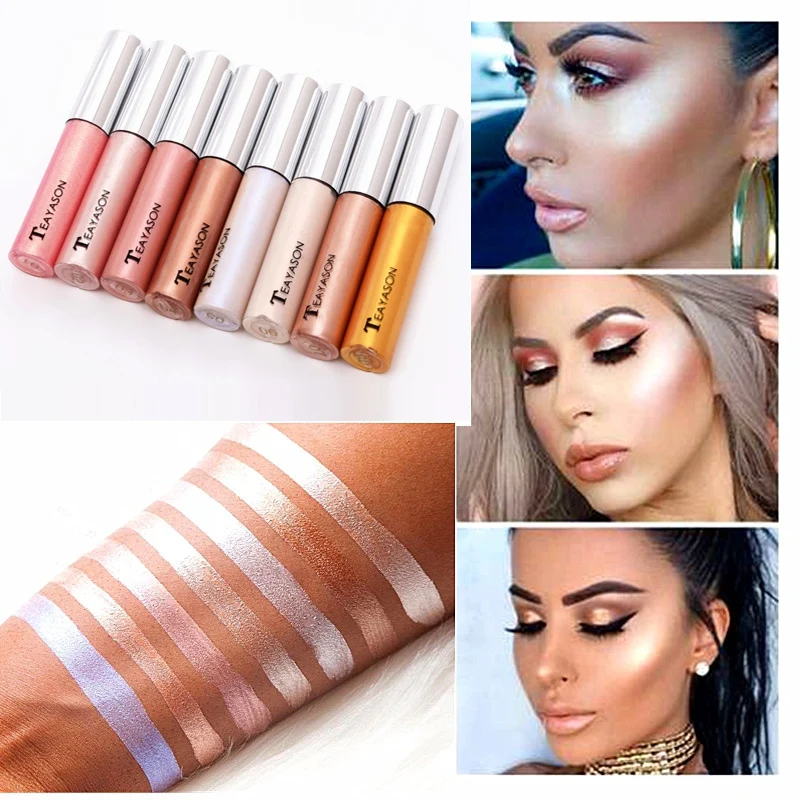 8 Colors Contouring Liquid Highlighter Face Cosmetic Waterproof Long
