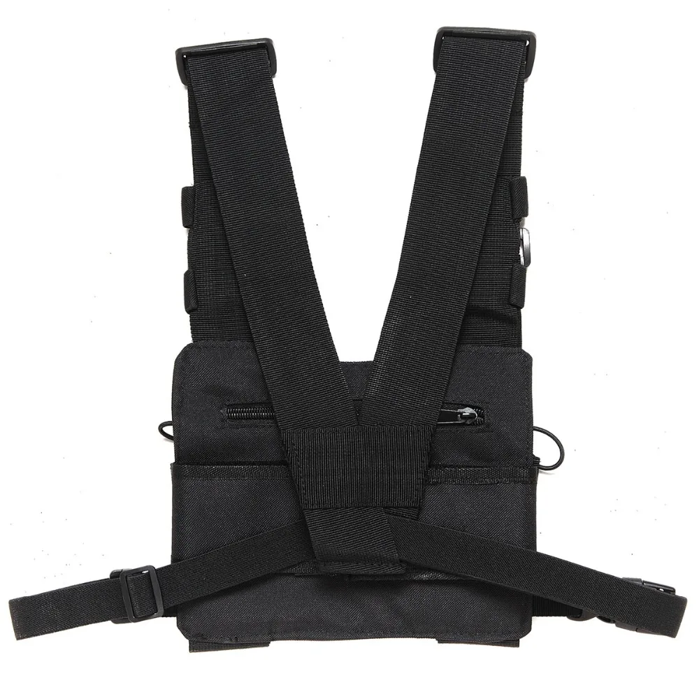Le'aokuu Pettorina Tattica Handfree, Borsa Da Torace In Vera Pelle Per Uomini, Supporto Per Radio E Telefono 7 Pollici, 291