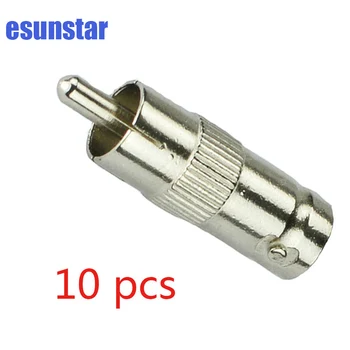 

10x RCA Male to BNC Female Coax Cable Connector Adapter Plug CCTV Camera