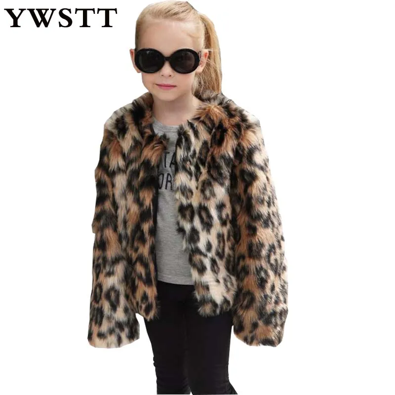 

New European and American Fashion Fake Fox Fur Cotton Coat 2018 New Fashion Imitation Fur Coat Children's thermal jacket