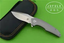 Jufule a2 ikbs faltende blatt-messer 100% m390 klinge titanium küche überleben camping jagdmesser tasche außen edc werkzeuge oem