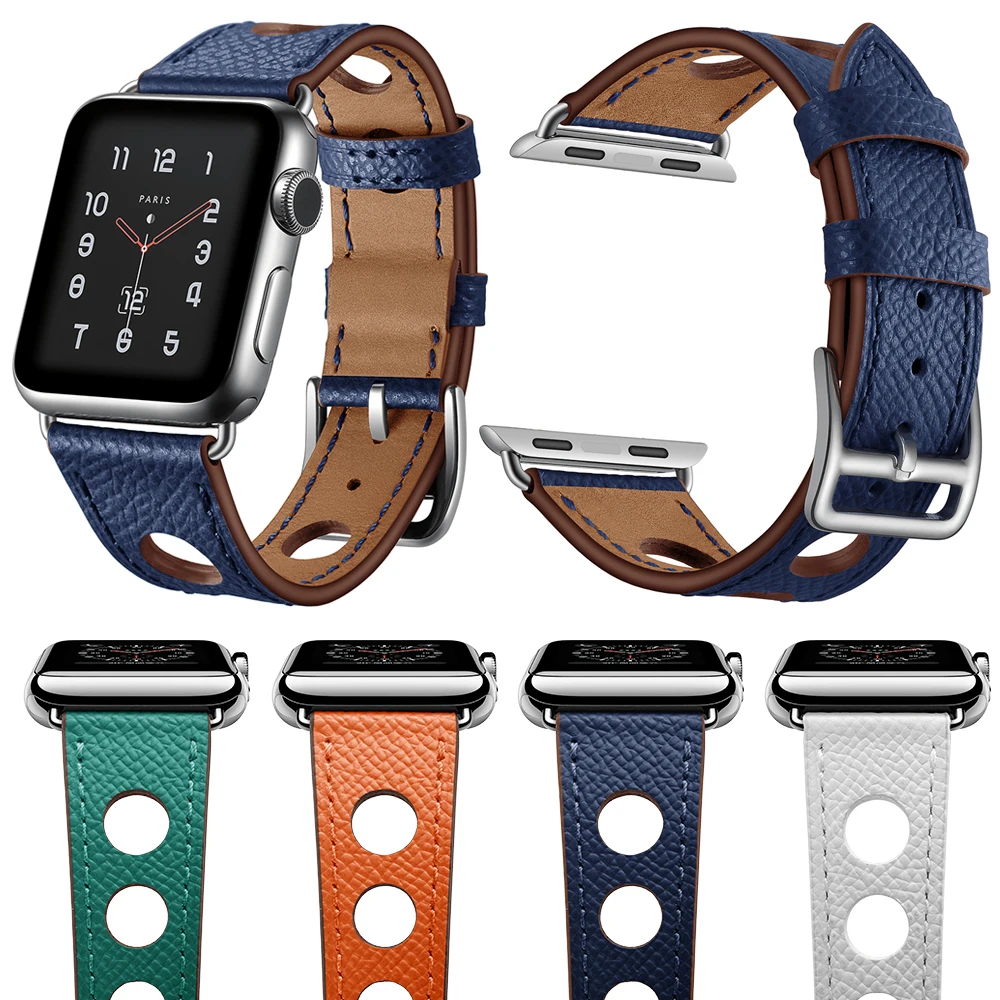 

LEONIDAS Genuine Leather Single Tour Rallye for Apple Watch Band Replacement Watch Strap for Apple Watch Bands 42mm