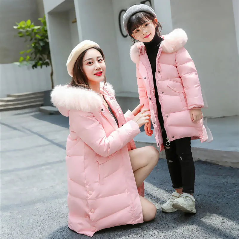 

ZOETOPKID Winter Thick Down Jacket for girl 3-14 Years Kids Hooded Outerwear Coats Winterjas Meisjes Kurtka Zimowa Dziewczynka