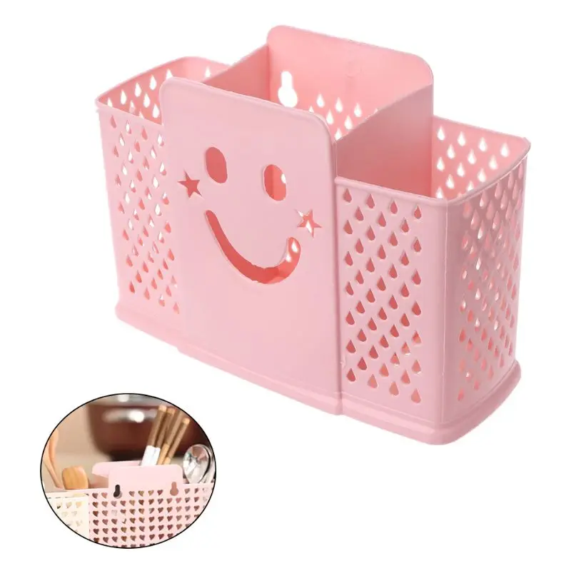 المطبخ استنزاف رف قفص السكاكين عيدان حامل ملعقة صندوق تخزين بلاستيكي