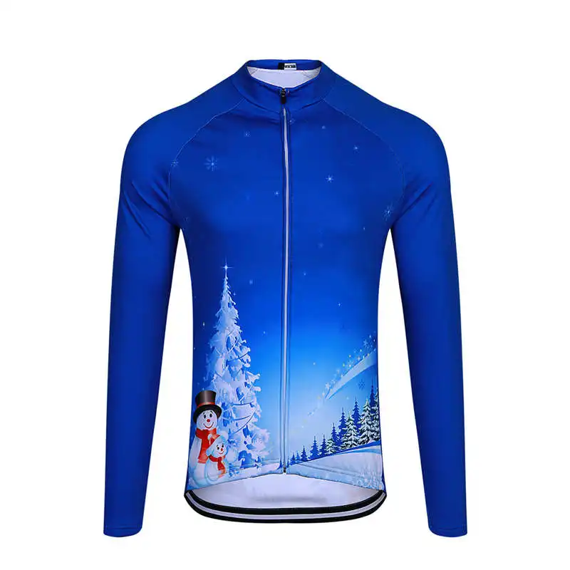 Рождественская футболка для велоспорта с длинным рукавом, Рождественские майки для велоспорта, осенняя мужская рубашка, одежда для велоспорта, топы для гонок, одежда для велоспорта - Цвет: Jersey only