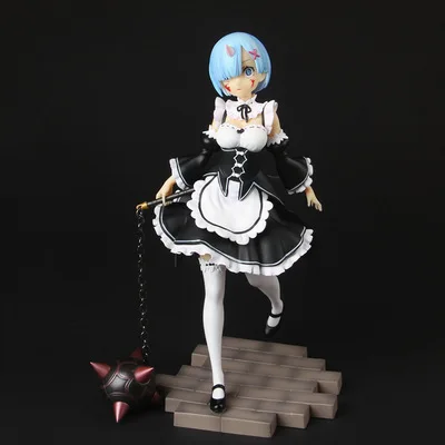 

Re:Life In A Different World From Zero Rem Figure PVC Replaceable Collection Servant Maid Girl Rem Action Toys With Box 23cm