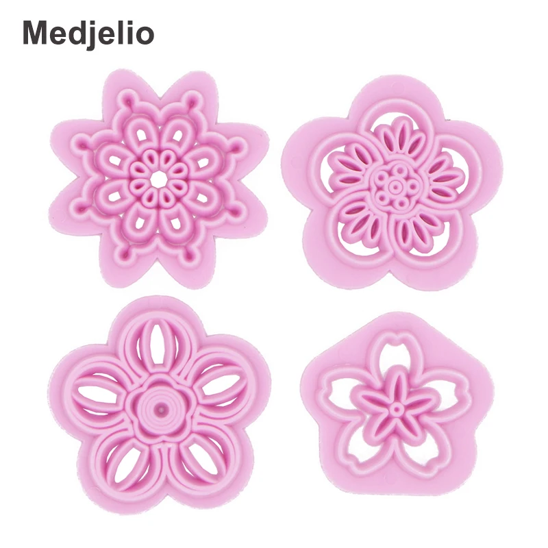 Medjelio 4 шт. форма для торта цветок Снежинка выпечки Кондитерские инструменты