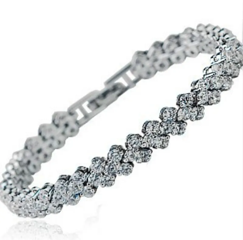 

Hot Fashion 925 Sterling Silver Bracelet For Women Luxury Zircon Bracelet High-quality Popular Bracelet Valentine's Day Present