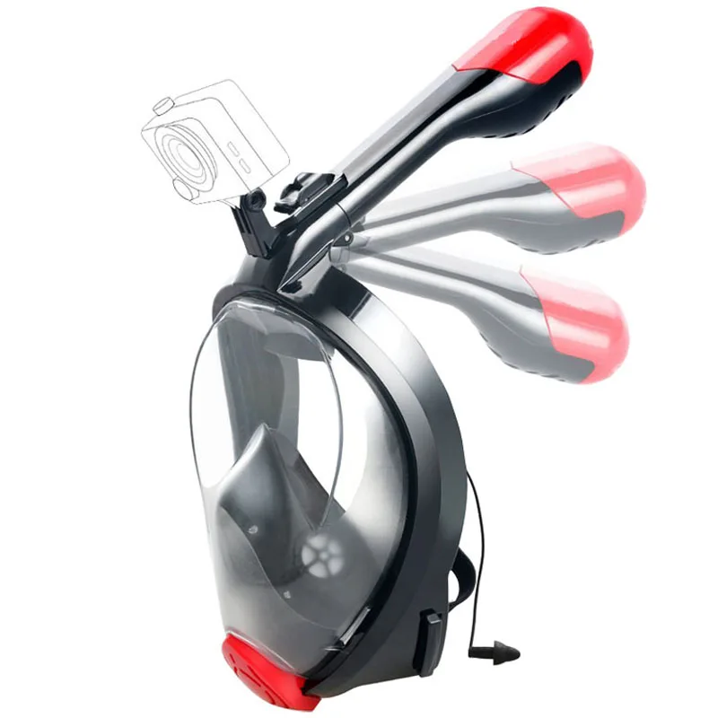 

Diving Mask Full FaceAnti Leak Fog Swimming Snorkel Scuba Underwater Panoramic View Snorkeling Masks GoPro Bracket Equipment