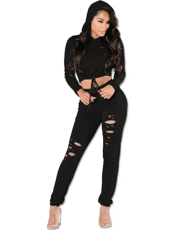 women hollow out Exposed navel suits 11_