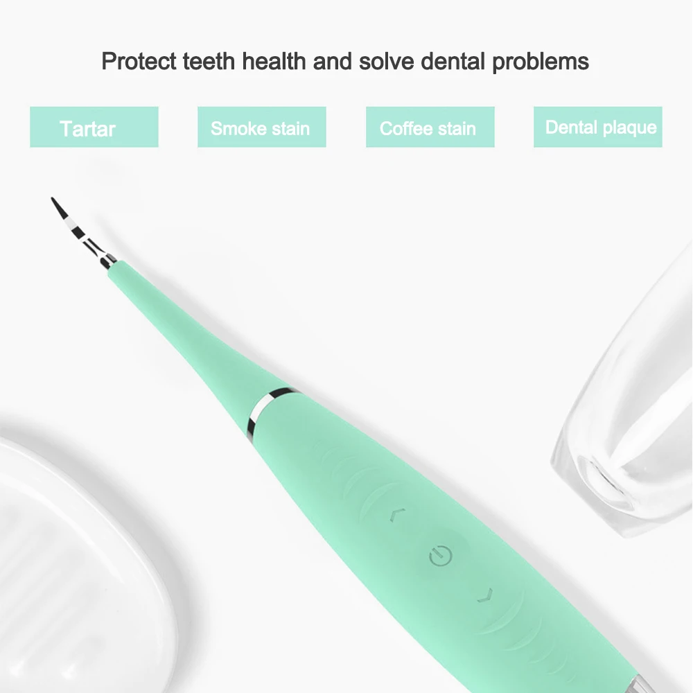 Стоматологический инструмент для снятия зубного камня от зубных пятен, звуковая электрическая зубная щетка, перезаряжаемая Силиконовая зубная струя воды