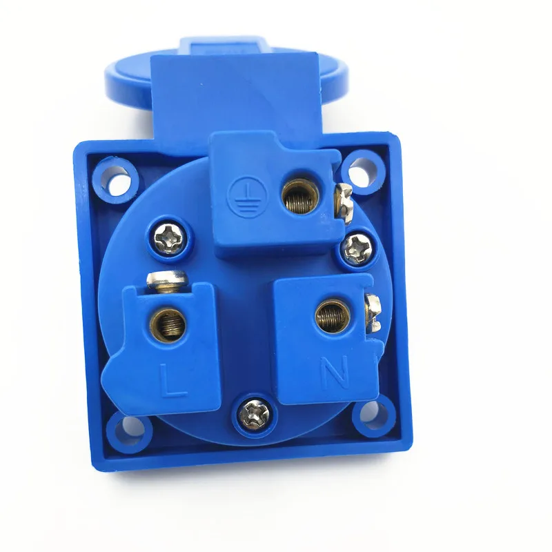 Британская промышленная безопасная розетка 13A 250V IP44 CE сертификация синий UK