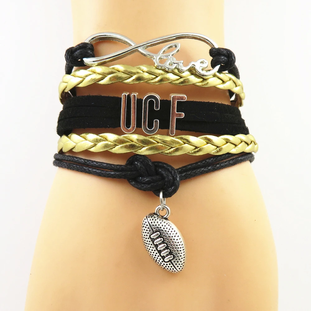 SANDEI fashion jewelry infinity love bracelets football UCF KNIGHTS