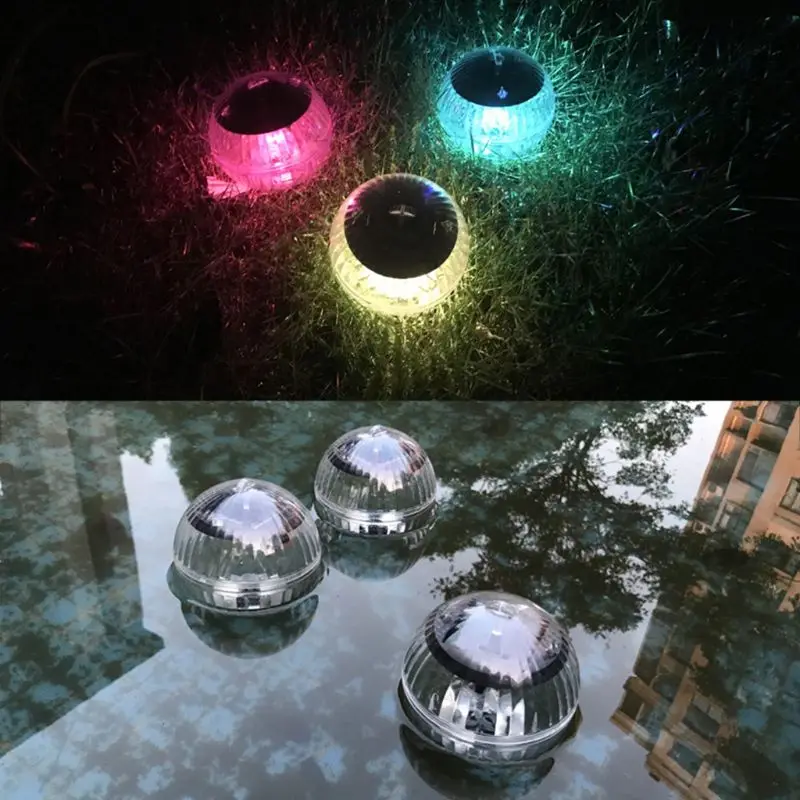 Solar Color Changing LED Floating Ball Lights Swiming Pool Pond Outdoor Garden