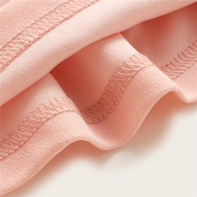 COLROVIE розовая гофрированная Холтер холодное Открытое плечо рукав Элегантная блузка Футболка женская одежда рабочая одежда офис женские блузки