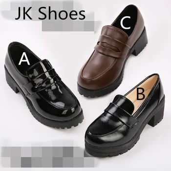 

JK Japanese School Shoes Student Uniform Suits Shoes Girl Lolita shoes Cosplay Shoes