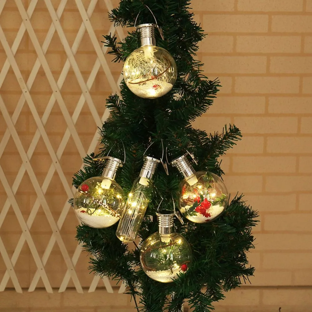 Solar Energy Ball Copper Line Christmas Tree Decoration Hanging Lights Household Bedroom Courtyard Hanging Small Night Lights