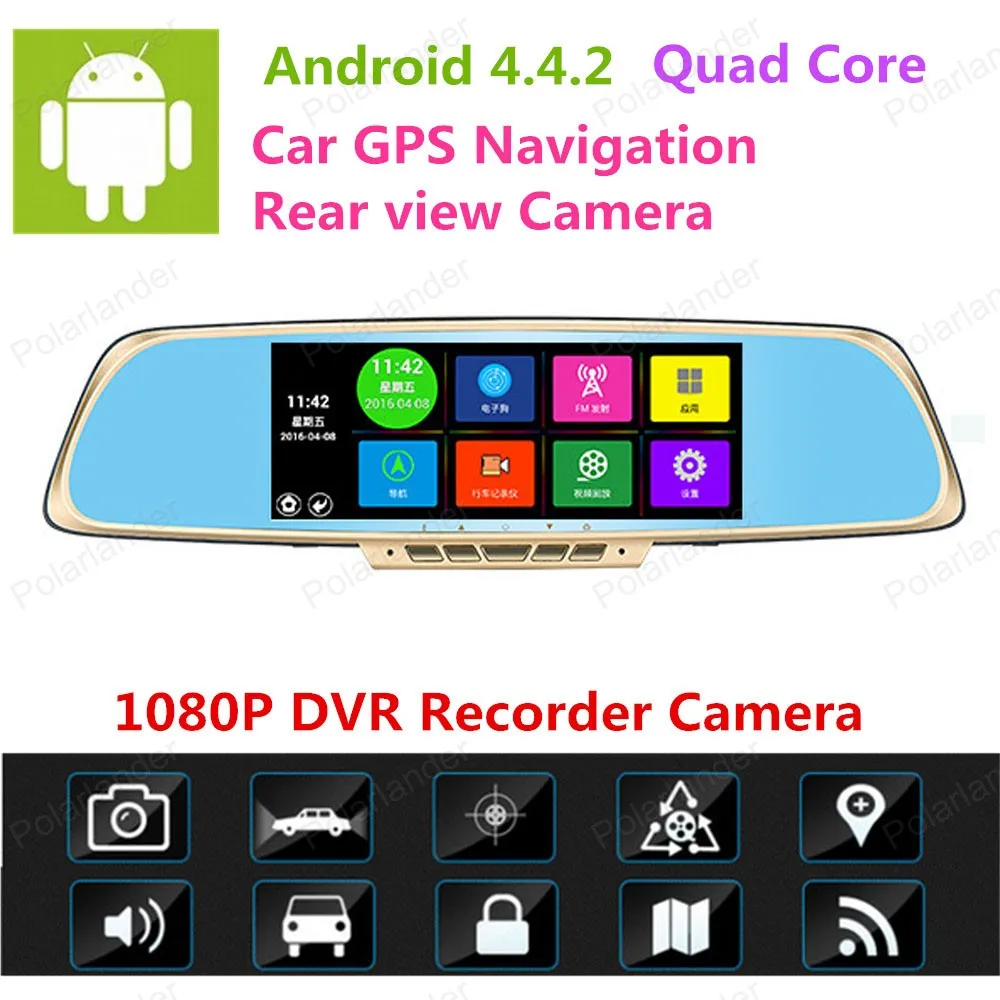 Hotsell 7\ Support 32GB 1080P Full HD Car DVR RearviewMirror Dual Lens Camera DVRVideo Recorder