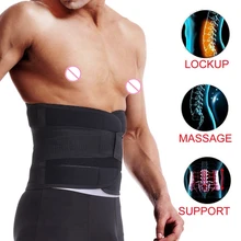 Support with Double Banded Strong Compression Pull Straps, Breathable Waist/Lower Back Brace Black& Beige Color Men Body Shaper