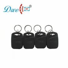 DWE cc РФ 125 кГц/13.56 мГц RFID брелков черный EM4100 Карточки контроля доступа бирка для RFID считыватель K005