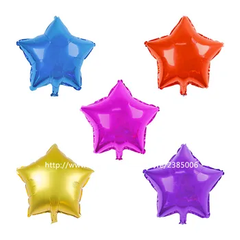 

10pcs/lot 18inch Pure color star foil balloons for wedding party mylar ballons five-pointed star baloons