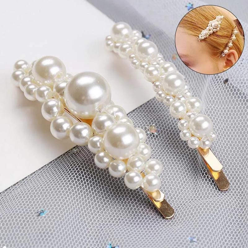1 Pcs Hair Clip Headwear Clamp Bead Decoration Accessories Gift For