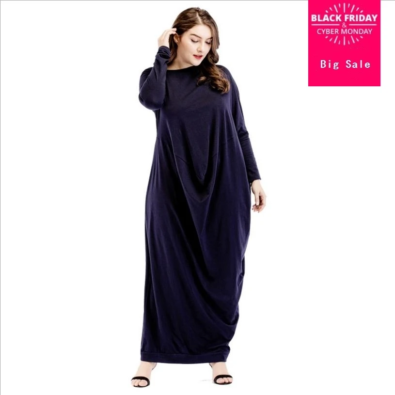 Plus size bat sleeve Muslim Abaya Arab Singapore embroidery beading...