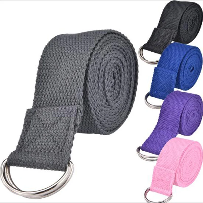 Pure color yoga rope 183cm polyester cotton for yoga accessories in