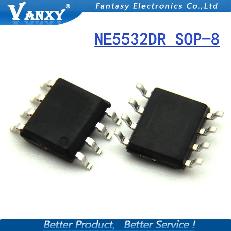 20 шт NE5532DR SOP8 NE5532 SOP N5532 5532DR лапками углублением SOP-8 SMD и IC