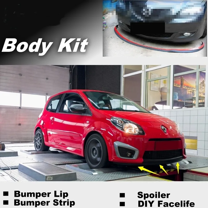 Bumper Lip Deflector Lips For Renault Twingo Front Spoiler Skirt For TopGear Friends to Car Tuning  Body Kit  Strip