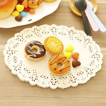 

19x26cm White Oval Embossed Cake Doilies Wedding Decoration Disposable Party Tableware Paper Doilies Party Supplies
