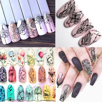 

Fashion Hot SaleFlower Necklace Nail Sticker Tatoos Nails Art Decor Nail Manicure Wrap Accessories Heart DIY Decals
