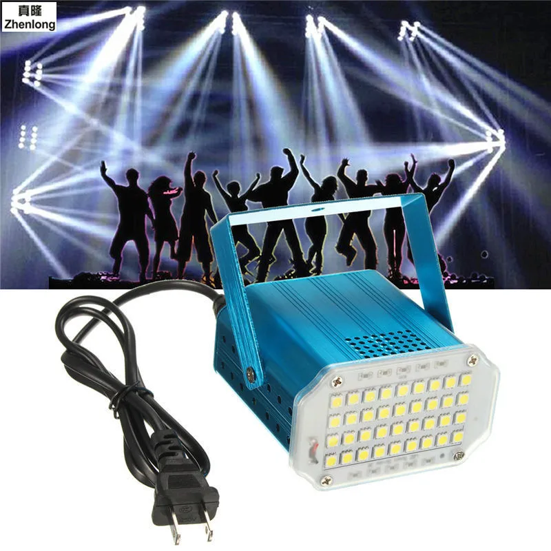 

Mini 36 LED Light Stage lamp Decor for Home Laser Projector Voice Controlled Flashing Bar Ktv Disco Party Rotate Strobe Light