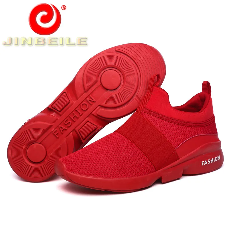 JINBEILE одноцветное Slip on мелкой ботинки для бега на плоской подошве Для мужчин