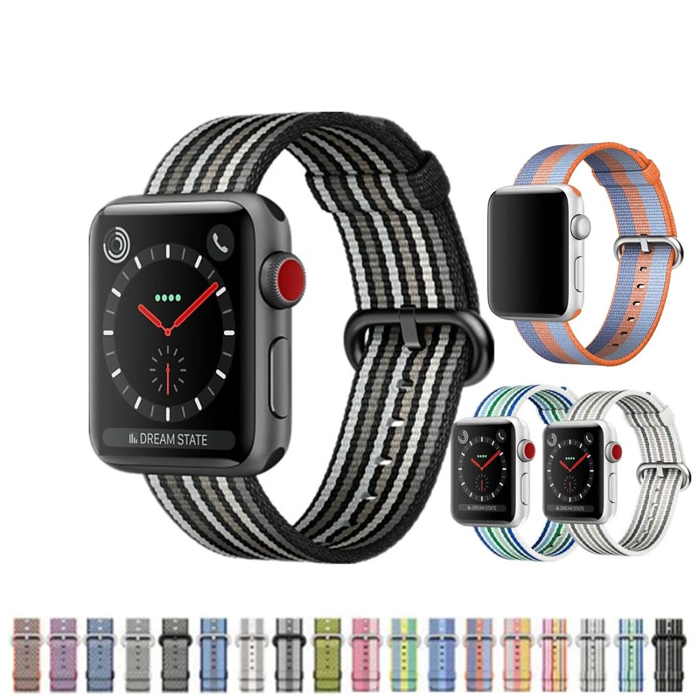 Ремешок для apple watch 5 44 мм 40 4 ремешок 38 42 iwatch 3 нейлоновый часов браслет ремень