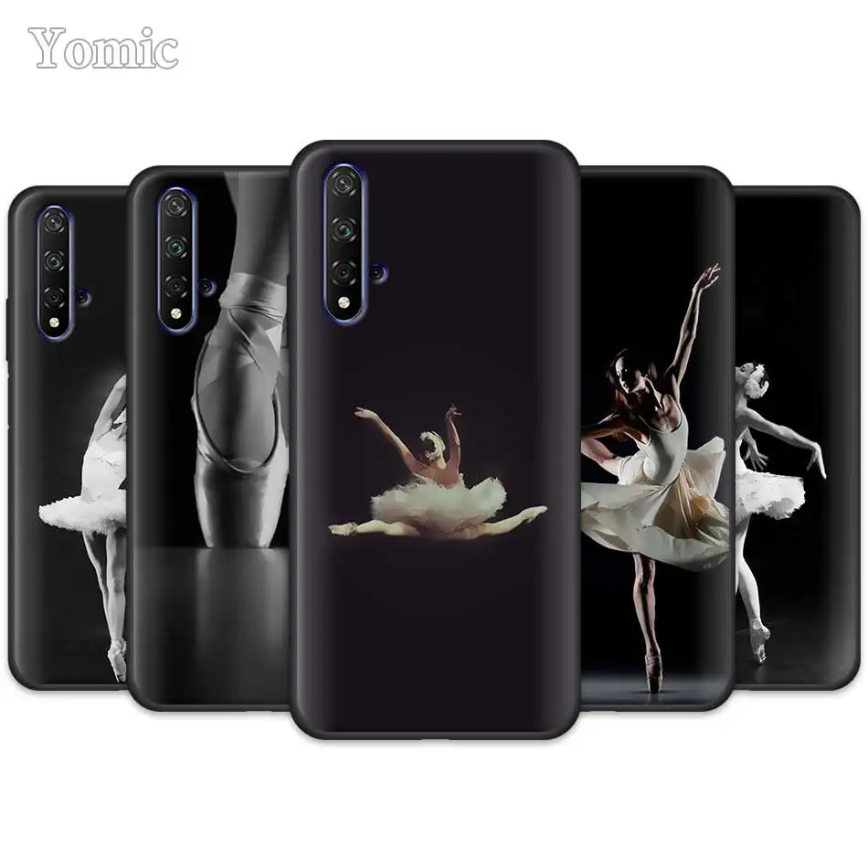 

Ballerina Dance Ballet Girl for Huawei Honor 20 Pro 9 10 20 Lite 7A 7C 7S 8A Pro 8X 8C 8S Black Silicone Mobile Phone Case Cover