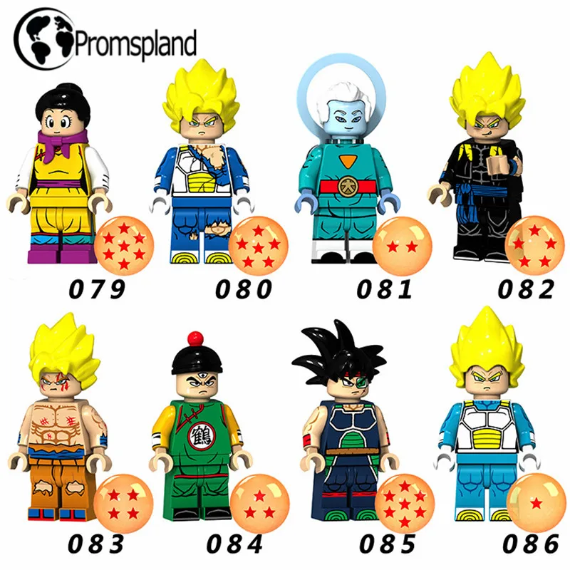

8pcs Dragon Ball Mini Action Figure Goku/Tian/Vegeta/Grand Priest/Burdock Building Blocks Compatible With LegoINGlys Toys 4.5cm