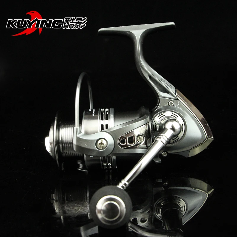 ФОТО KUYING SA3000 Pre-loading 5.2:1 Spinning Fishing Lure reel fish wheel Coil 13 shafts metal rocker cable winder Free shipping